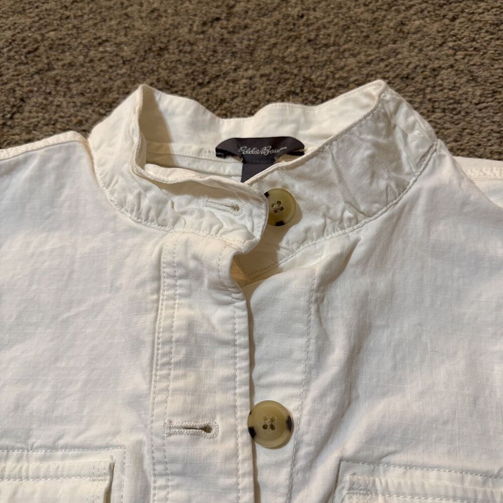 Eddie Bauer‎ Jacket Womans Ripstop Field Safari utility Cargo Canvas L Military - Picture 4 of 12